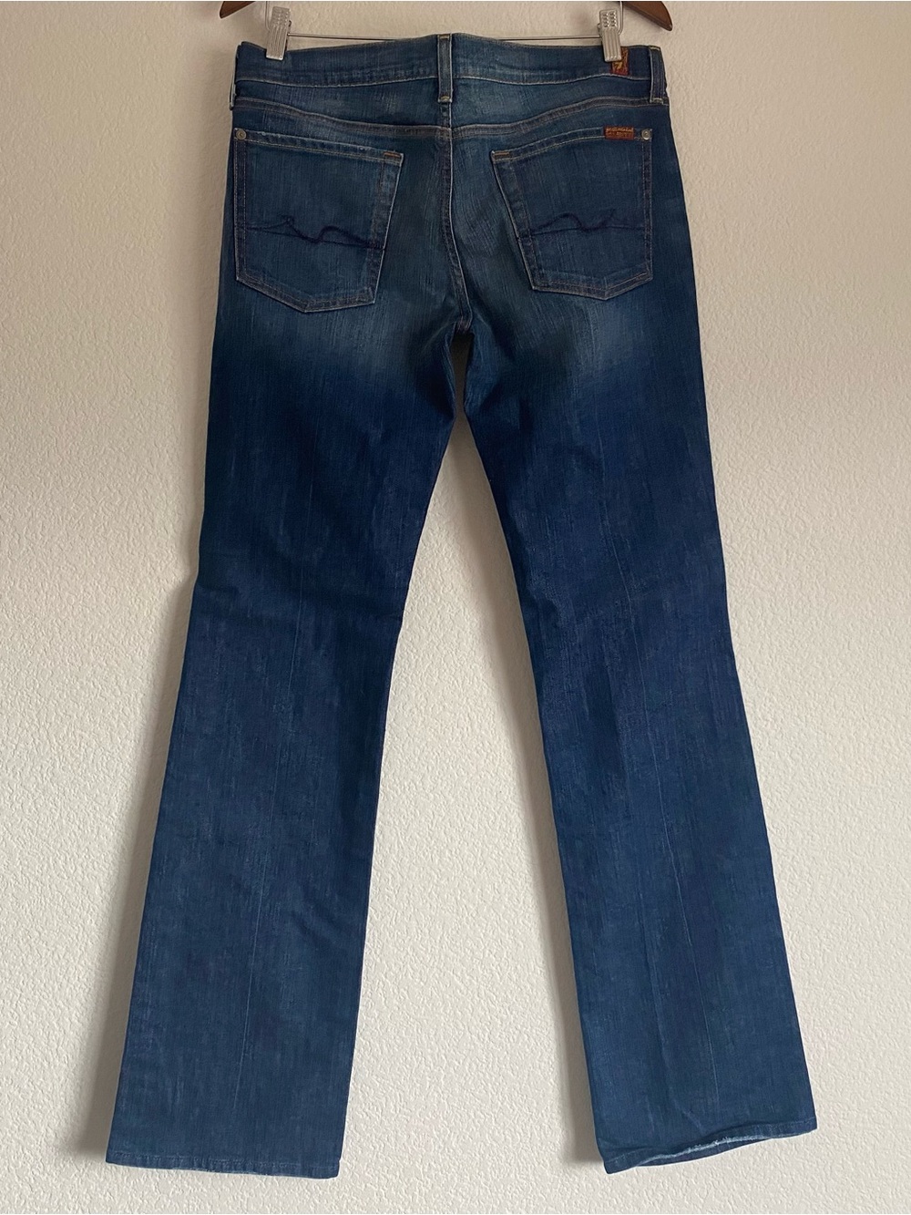 7 For All Mankind dark wash bootcut jeans, 32